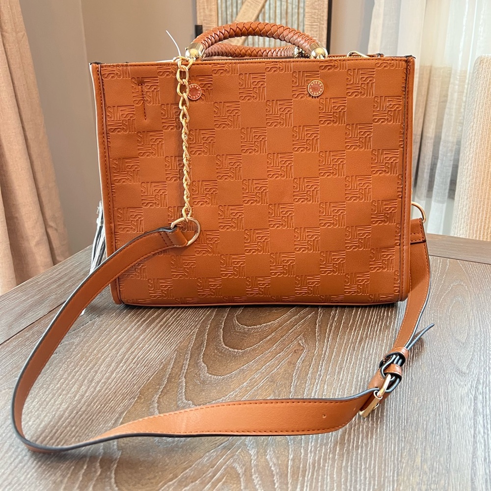 NWT, Steve Madden cognac BJEANNE crossbody/tote purse